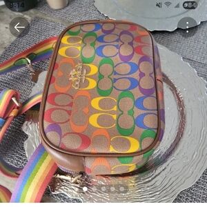 Coach Multicolor Signature Crossbody Bag